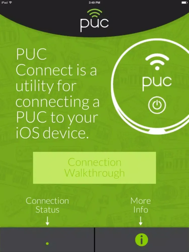 Tangkapan layar PUC Connect iPad 