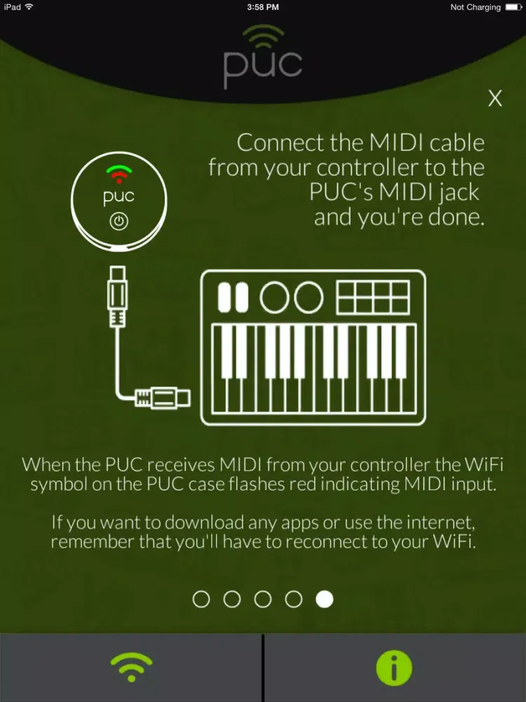 Tangkapan layar PUC Connect iPad 