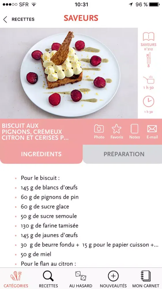 Saveurs, plus de 3000 recettes inratables, gourmandes et raffinées স্ক্রিনশট