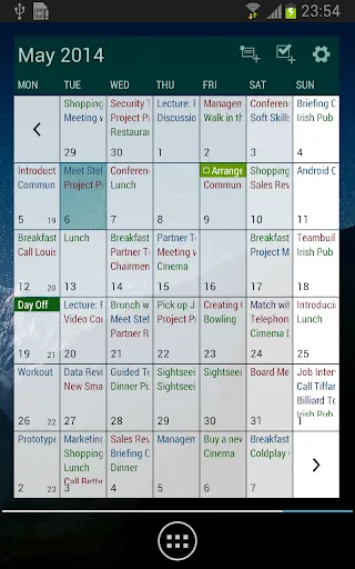 Capturas de tela do Business Calendar