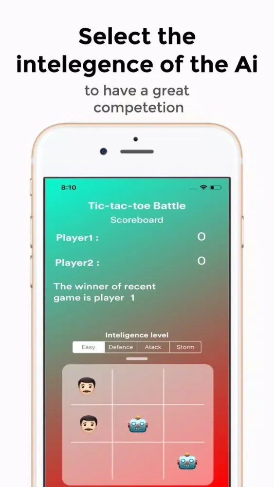 Tangkapan layar Tic Tic Toe battle