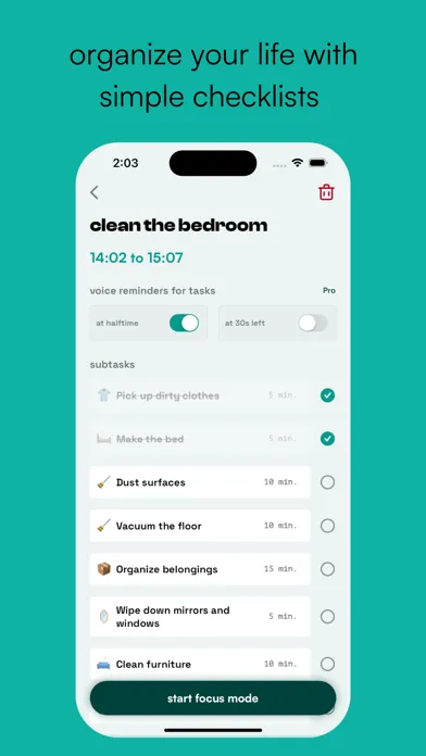 Capturas de pantalla de neurolist: AI Planner for ADHD