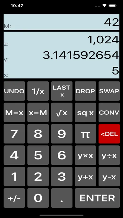 Tangkapan layar RPN Memory Calculator