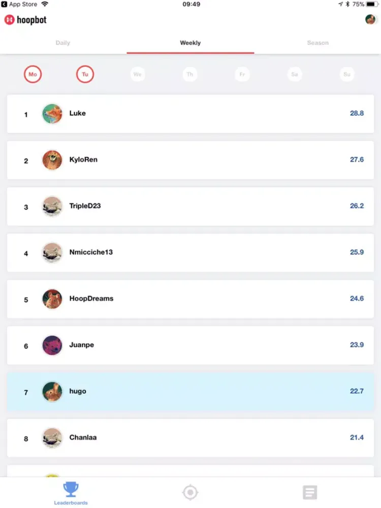 Captures d'écran de Hoopbot iPad 