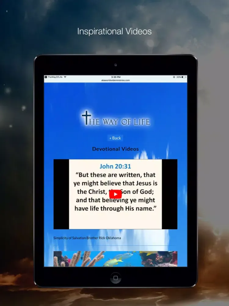 Capturas de tela do The Way Of Life Ministries APP iPad 