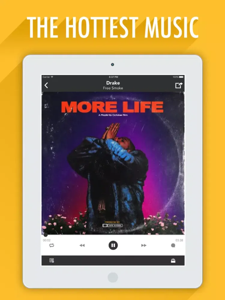 Tangkapan skrin HipHopDaily - Music, Mixtapes & Videos iPad 