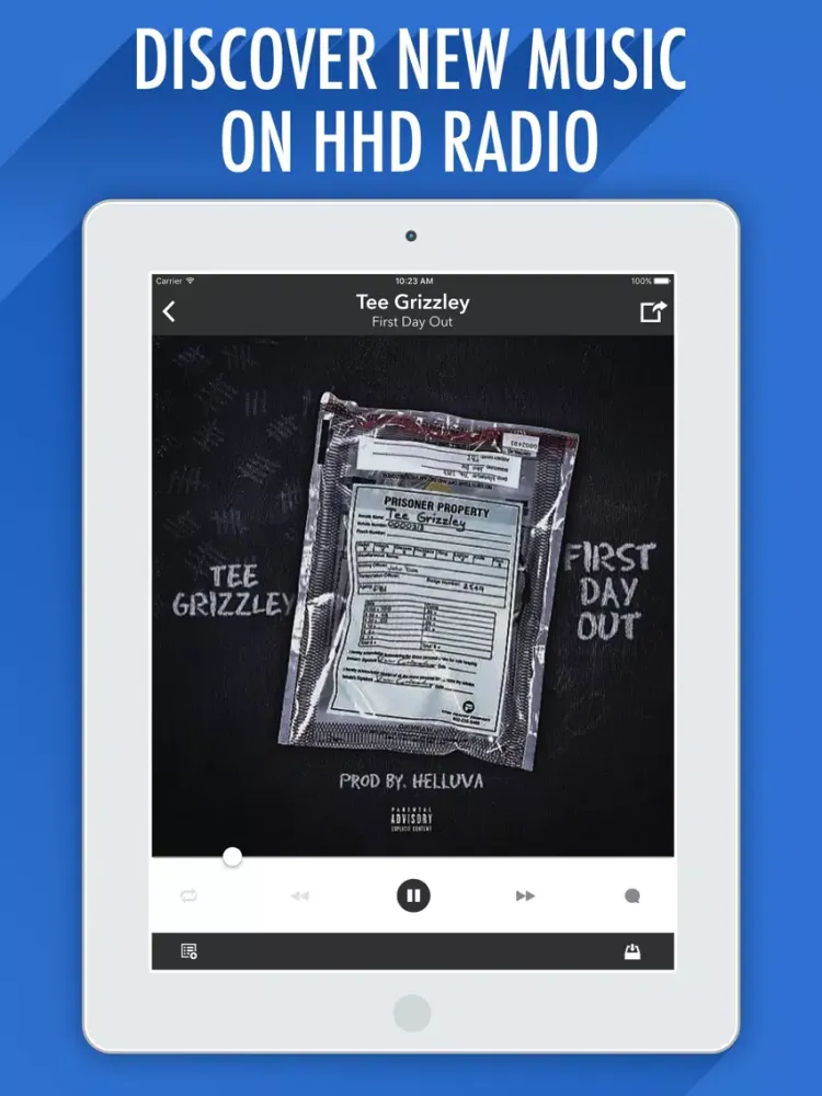 Tangkapan skrin HipHopDaily - Music, Mixtapes & Videos iPad 