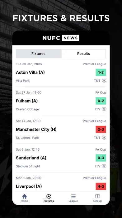 NUFC Feed سکرین شاٹس