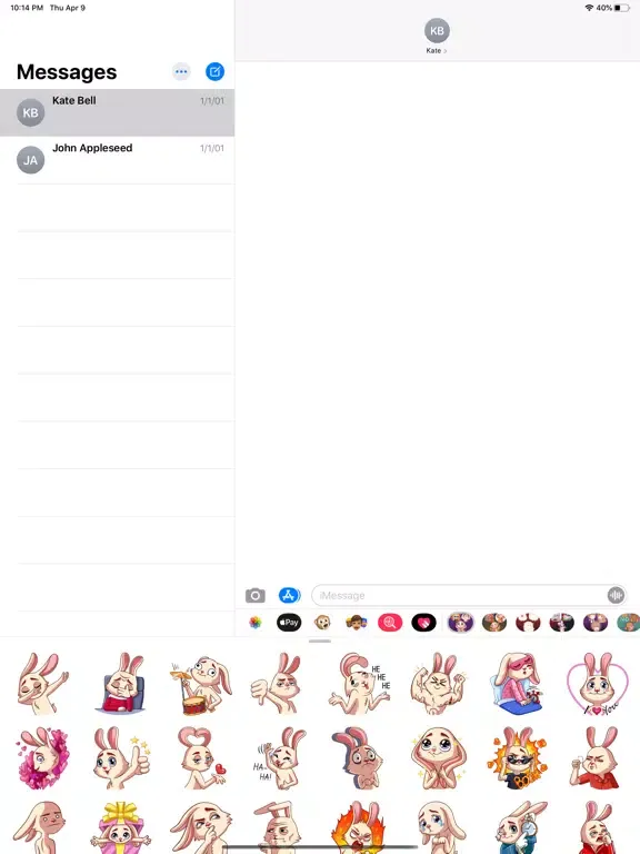 New Lovely Rabbit Stickers HD iPad 應用截圖