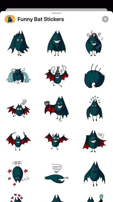 Funny Bat Stickers HD স্ক্রিনশট