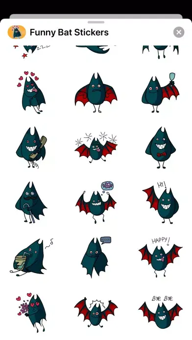 Funny Bat Stickers HD স্ক্রিনশট