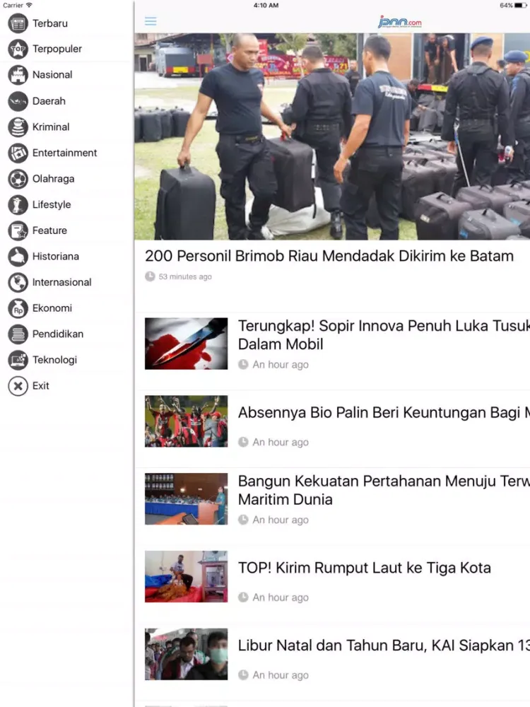Capturas de tela do JPNN-Jawa Pos National Network iPad 