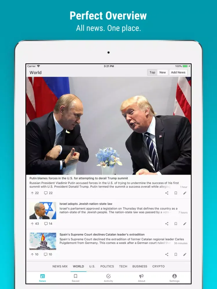 Newsvoice - USA & World News iPad  স্ক্রিনশট