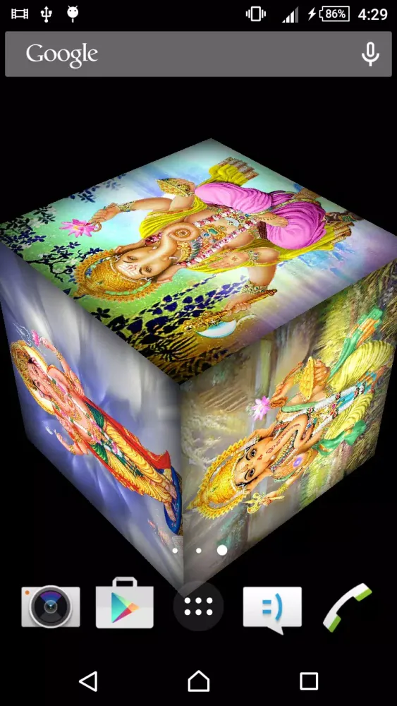 Tangkapan skrin Ganesh Ji 3D Live Wallpaper