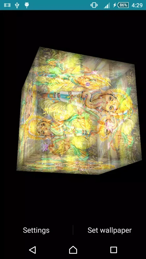 Tangkapan skrin Ganesh Ji 3D Live Wallpaper