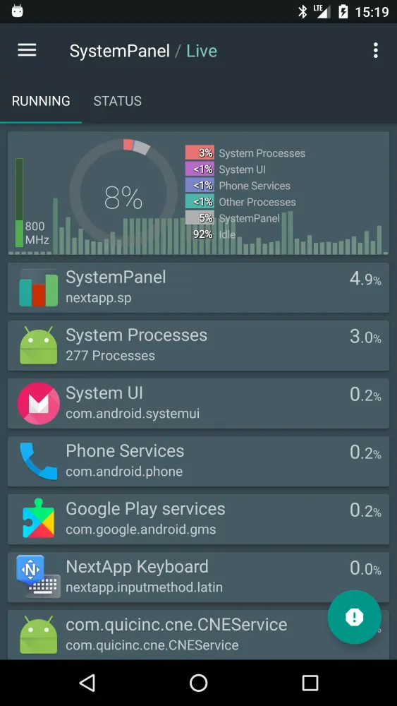 SystemPanel スクリーンショット