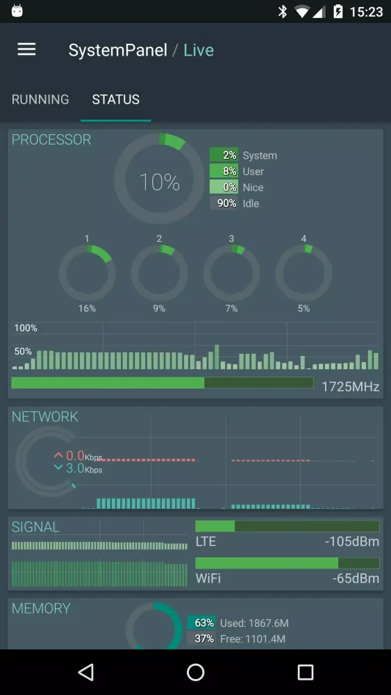 SystemPanel スクリーンショット