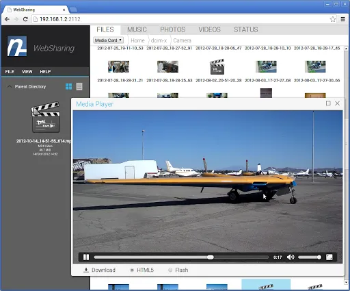 Tangkapan skrin WebSharing (WiFi File Manager)
