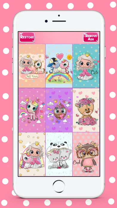 Cute Pink HD Wallpaper Maker 스크린샷