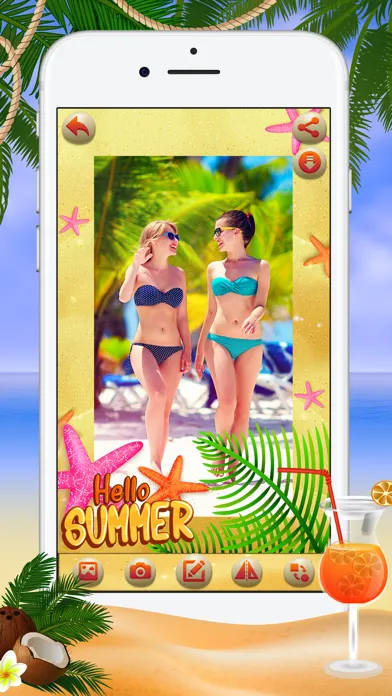 Summer Photo Frames & Stickers স্ক্রিনশট