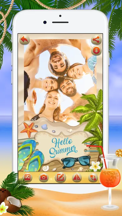 Summer Photo Frames & Stickers স্ক্রিনশট