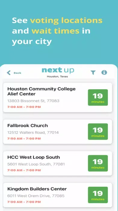 Capturas de pantalla de Next Up City Guide: Voter