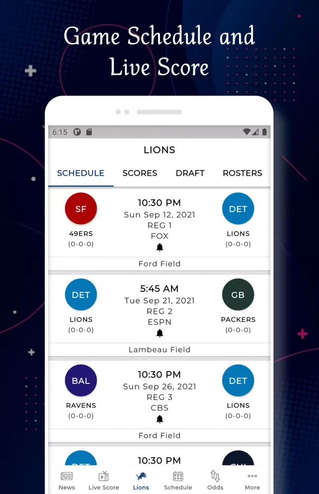 Lions - Football Live Score Screenshots