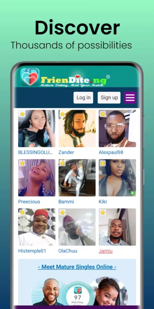 Friendite: Nigerian Dating App Screenshots