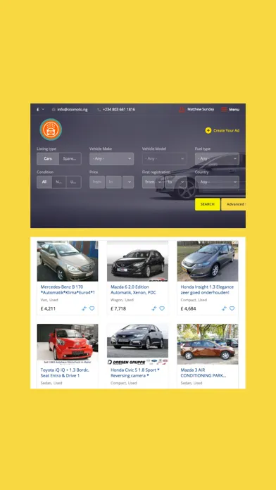 ภาพหน้าจอของ Otomoto.ng