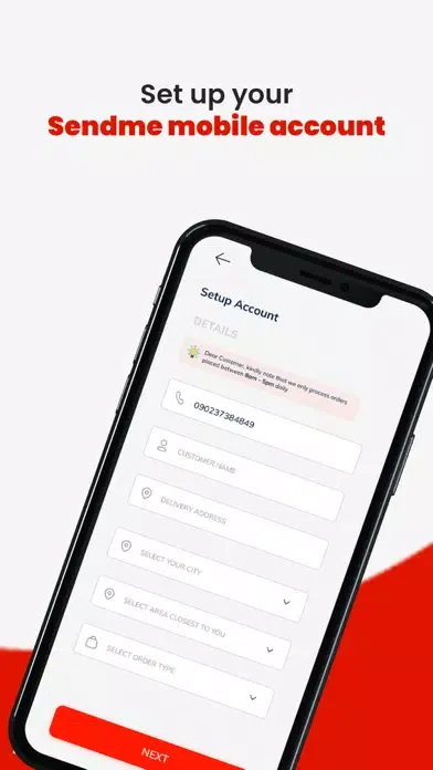Screenshot di Sendme.ng
