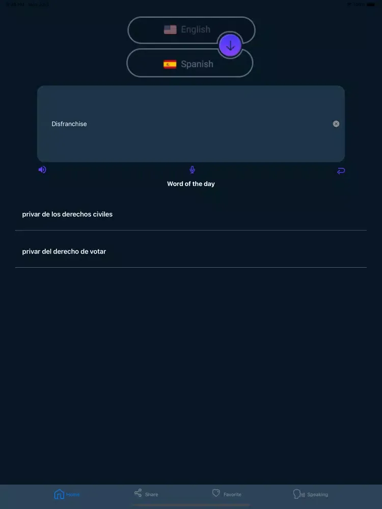 SpanEng Learn English Spanish iPad  স্ক্রিনশট