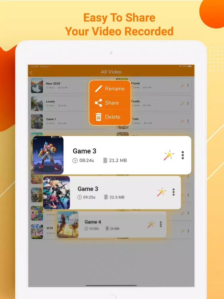 V Record - Screen Recorder iPad  Screenshots