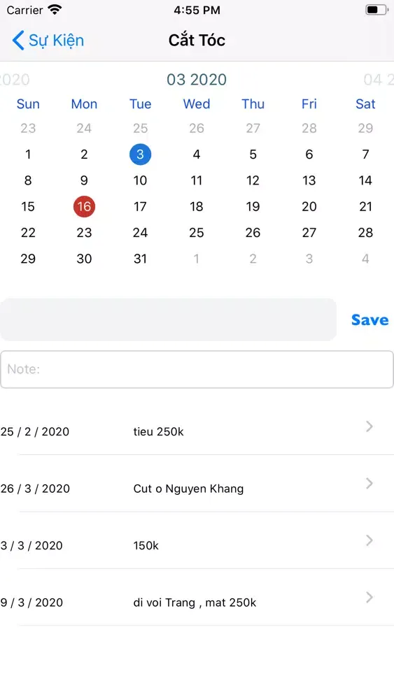 NoteEvent應用截圖