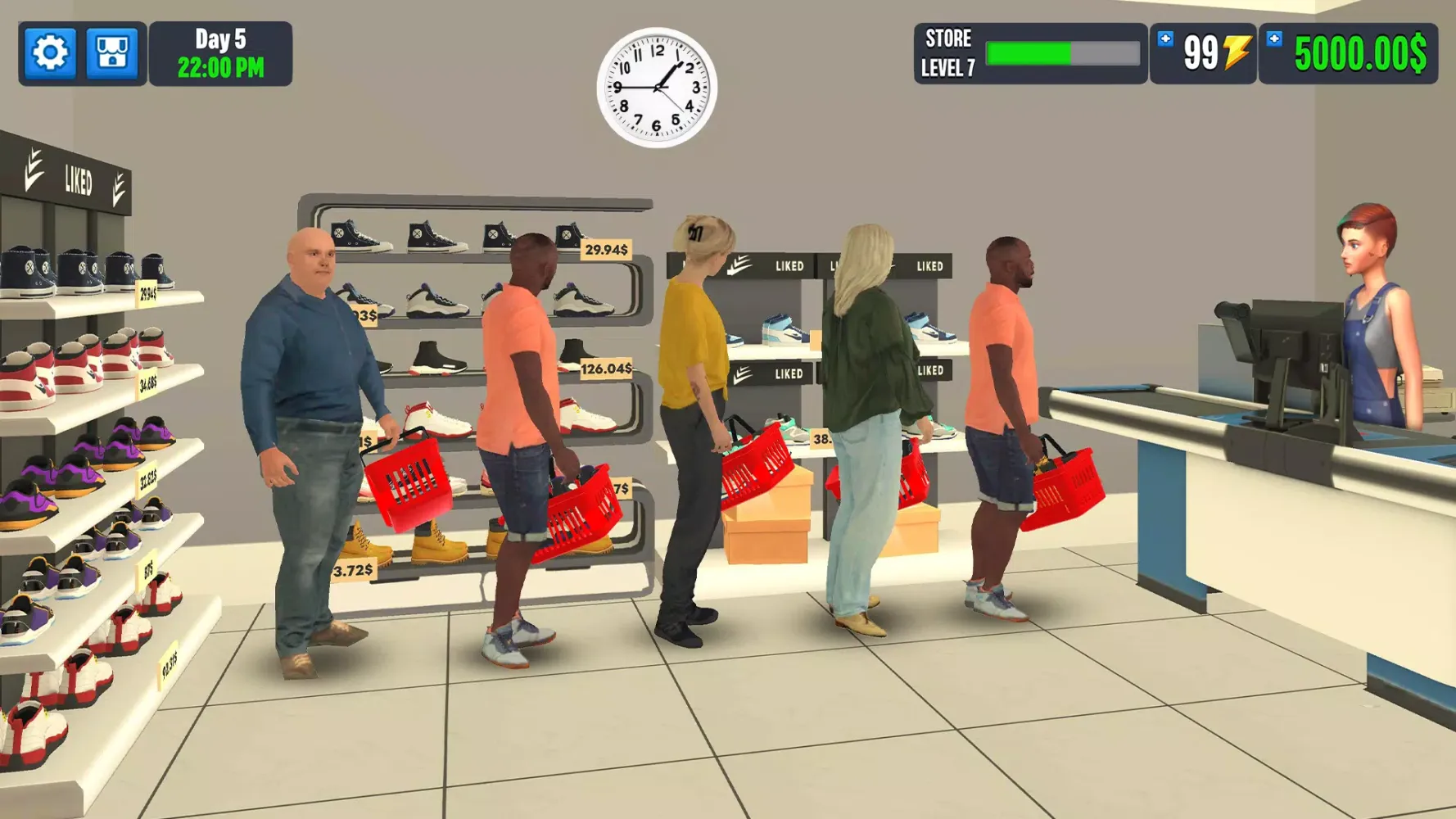 Captures d'écran de Shoe Shop Game: Market Manager