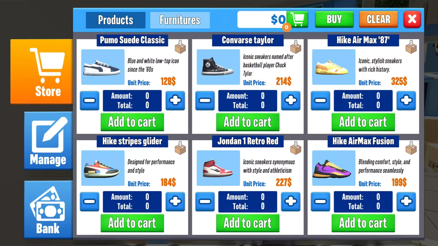 Captures d'écran de Shoe Shop Game: Market Manager