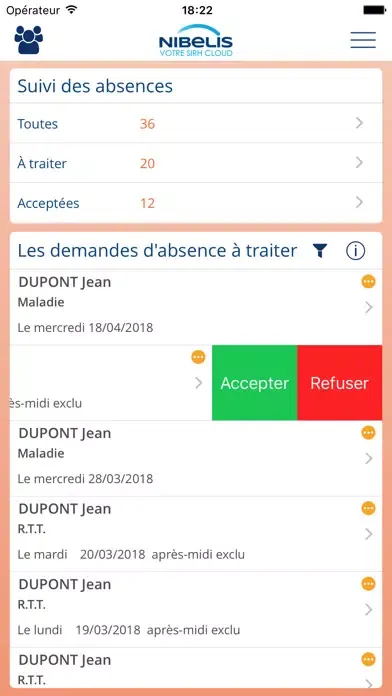SIRH Nibelis Screenshots