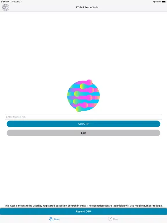 Ảnh chụp màn hình của RT-PCR iPad 