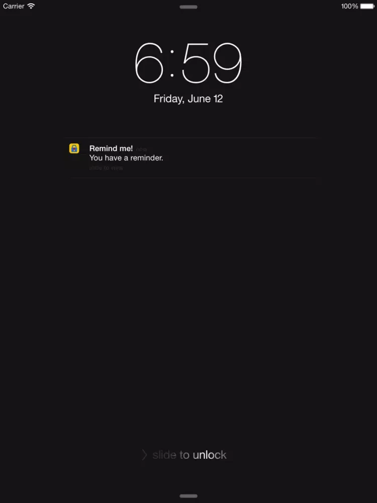 Capturas de tela do Remind me! - Secure Reminders iPad 