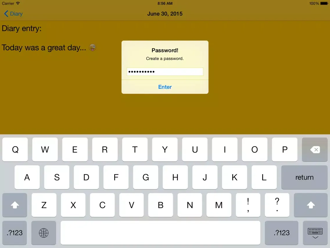 Zrzuty ekranu Secure Diary - 100% Security iPad 