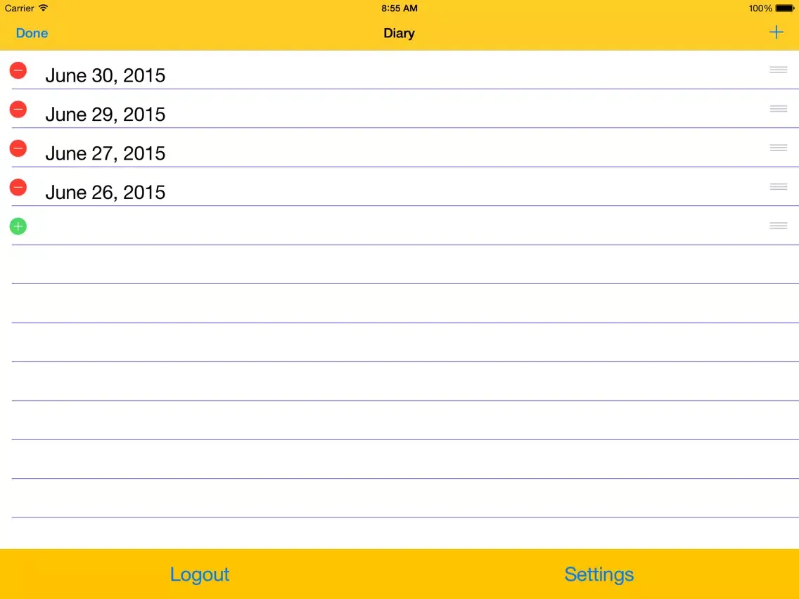 Zrzuty ekranu Secure Diary - 100% Security iPad 