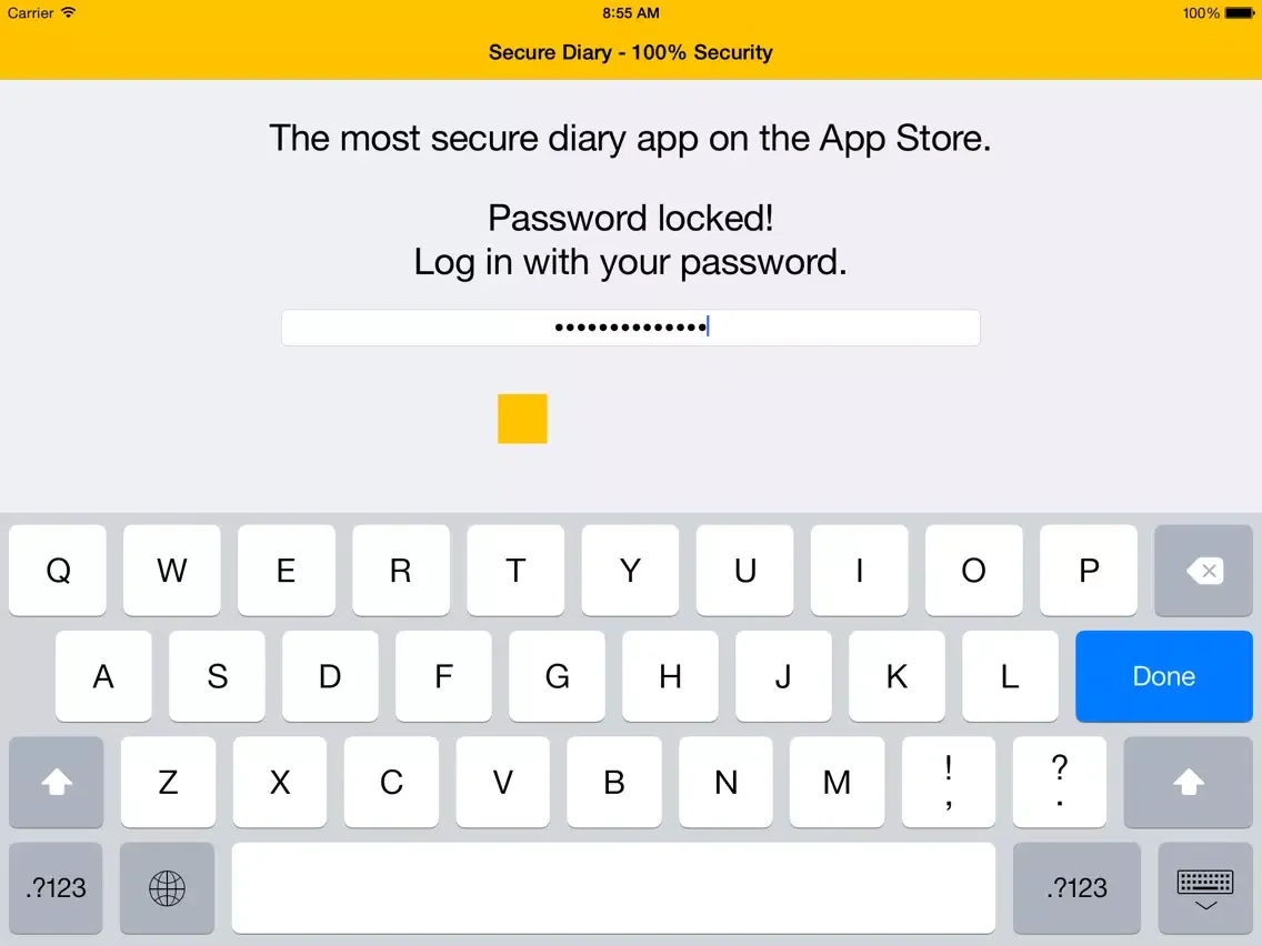 Zrzuty ekranu Secure Diary - 100% Security iPad 