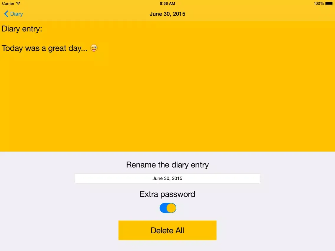 Zrzuty ekranu Secure Diary - 100% Security iPad 