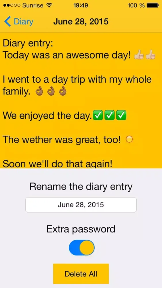 Zrzuty ekranu Secure Diary - 100% Security