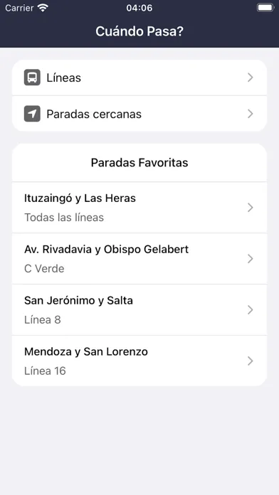 Tangkapan layar Cuándo Pasa? - Santa Fe