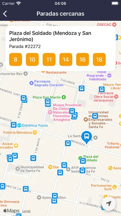 Tangkapan layar Cuándo Pasa? - Santa Fe