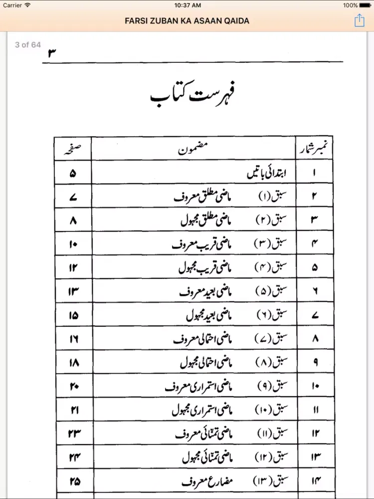 Zrzuty ekranu Farsi Zuban ka Asaan Qaida iPad 