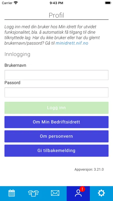 Zrzuty ekranu Min Bedriftsidrett