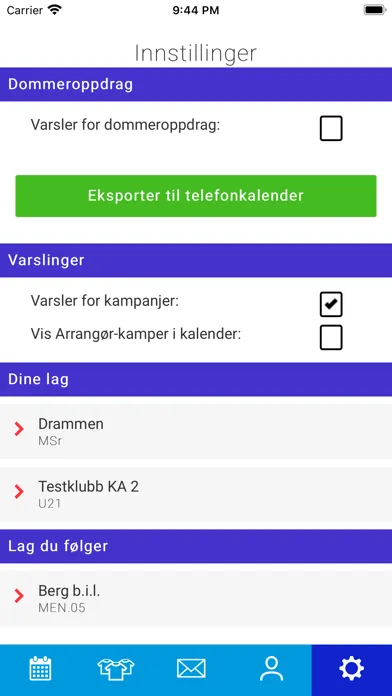 Zrzuty ekranu Min Bedriftsidrett