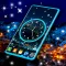 Night Sky Clock Live Wallpaper