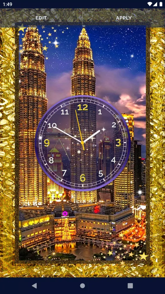 Night Sky Clock Live Wallpaper স্ক্রিনশট